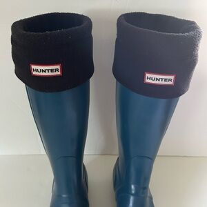 Hunter Black Boot Socks Size L